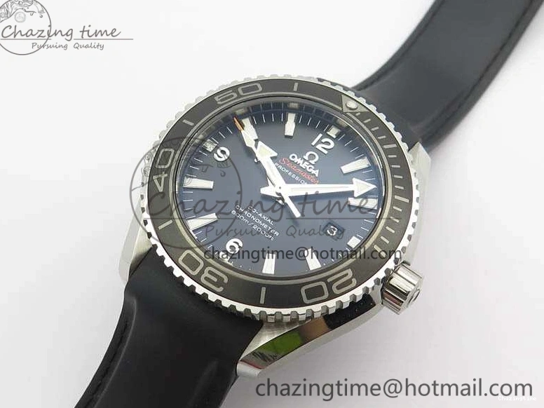 1221 Planet Ocean Pro Ceramic Bezel 45mm 1:1 OMF Best Edition On Rubber Strap A8500 (Black Balance Wheel) MoistureWicking 8136